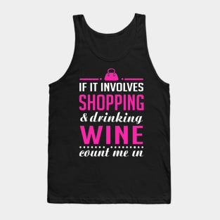 Shopping and Wine Tank Top